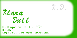 klara dull business card